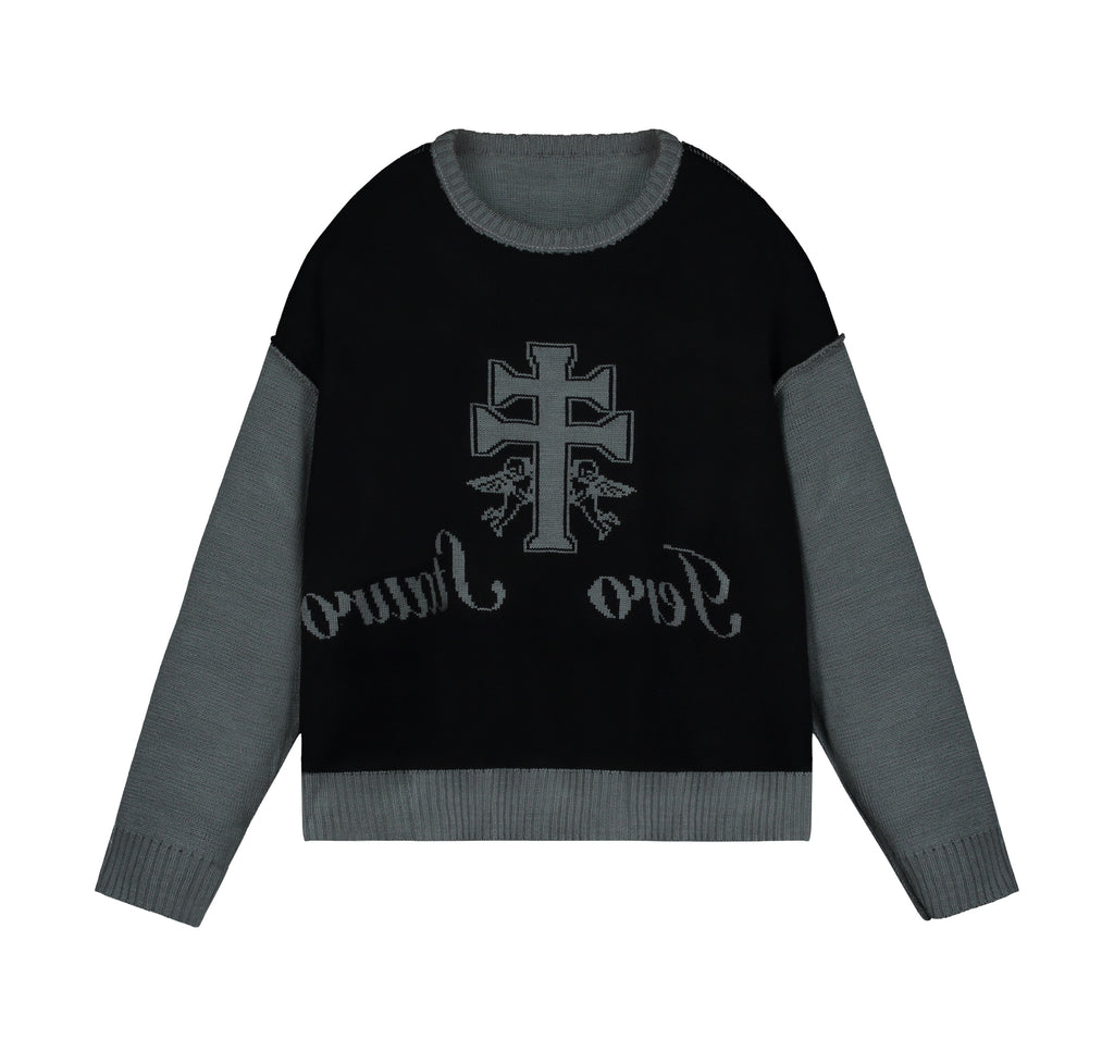 JUDGAMENT KNITTED gray (reversible)