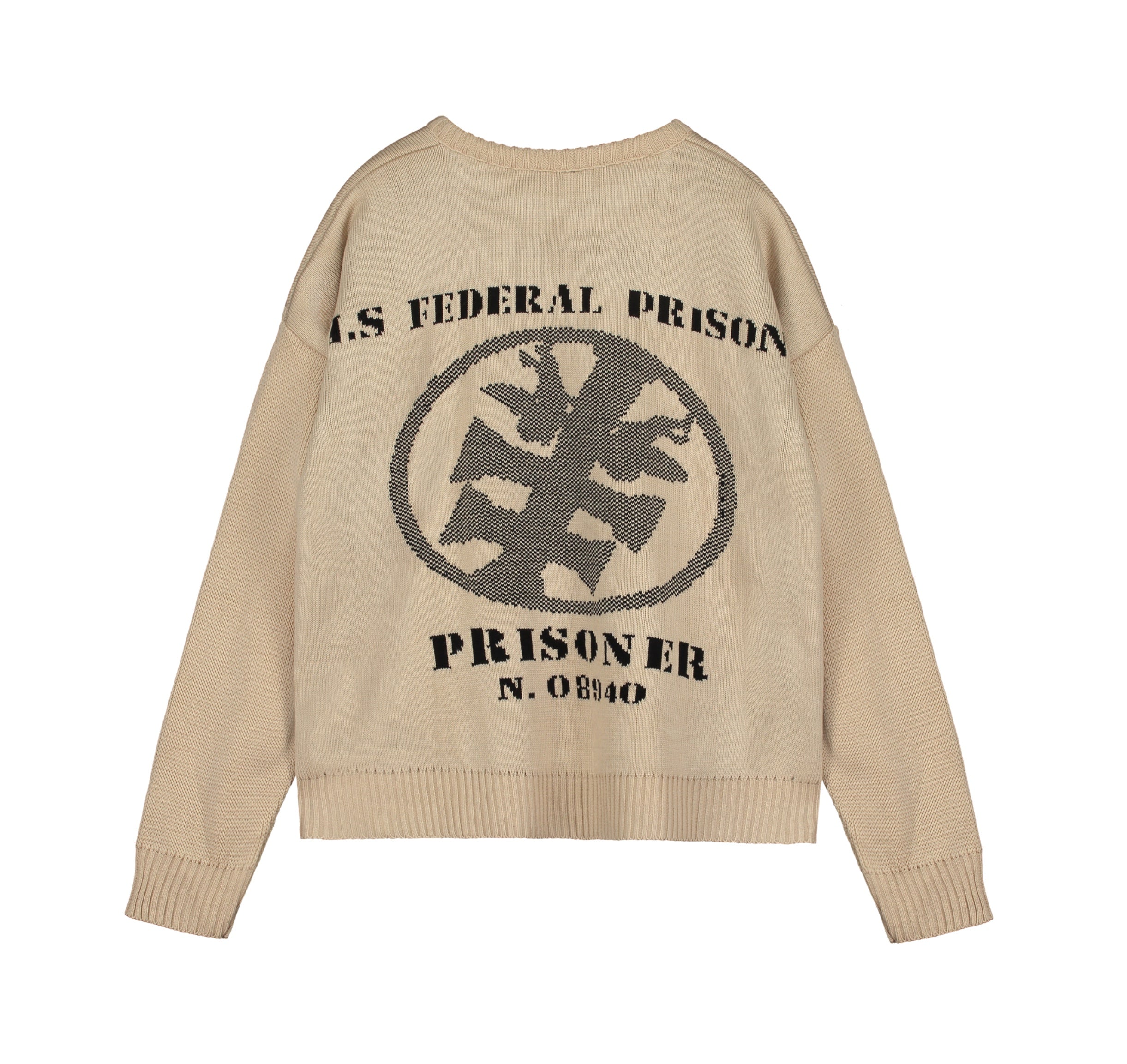 FEDERAL PRISION KNITTED beige (reversible)