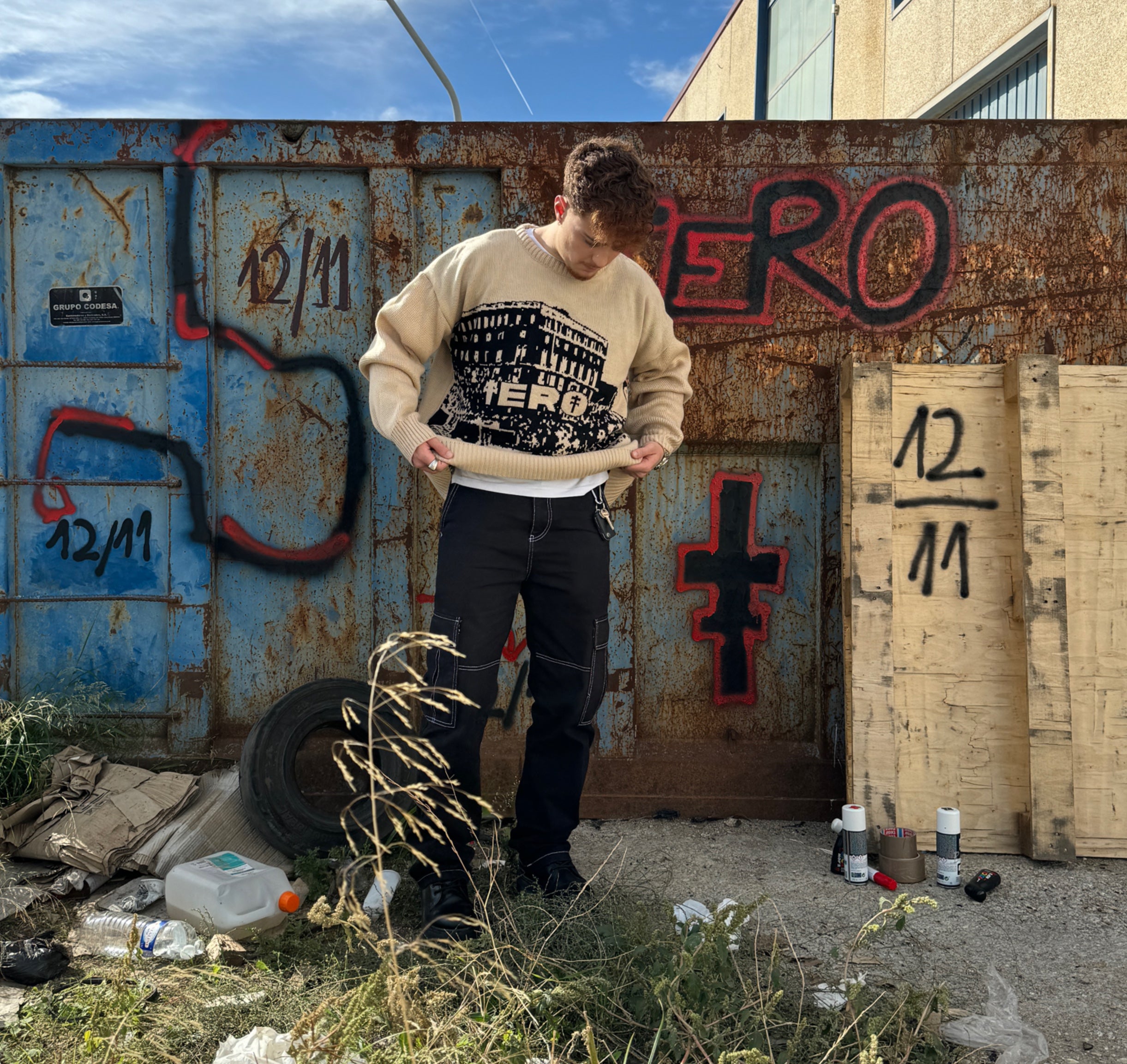 FEDERAL PRISION KNITTED beige (reversible)