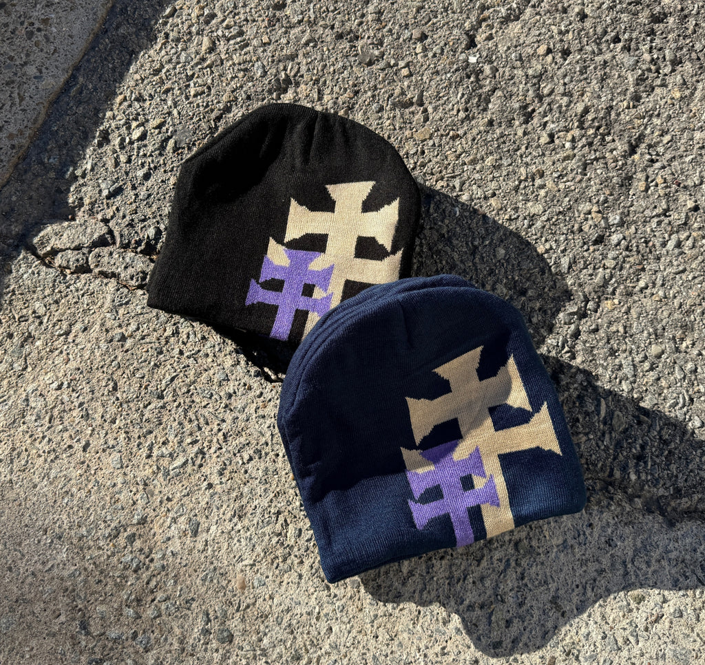 BEANIE HOLLY GRADUATION blue & black