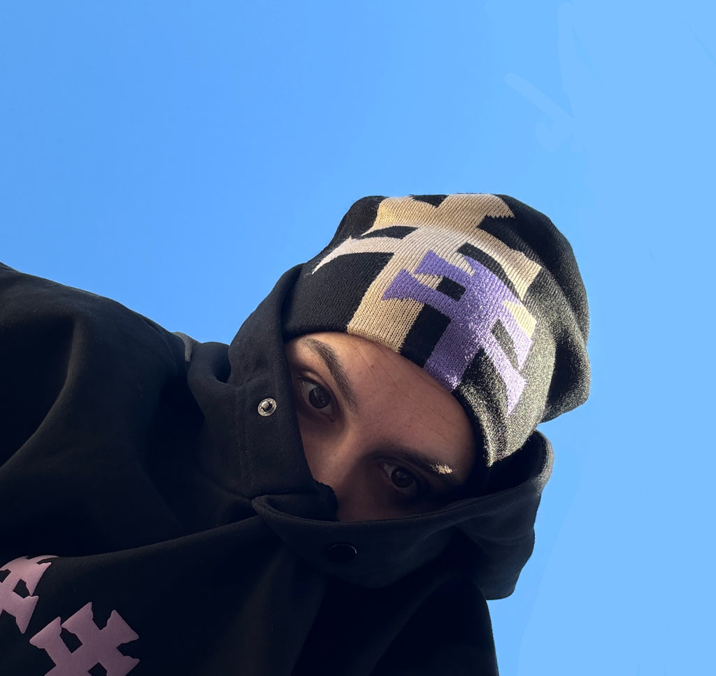 BEANIE HOLLY GRADUATION blue & black